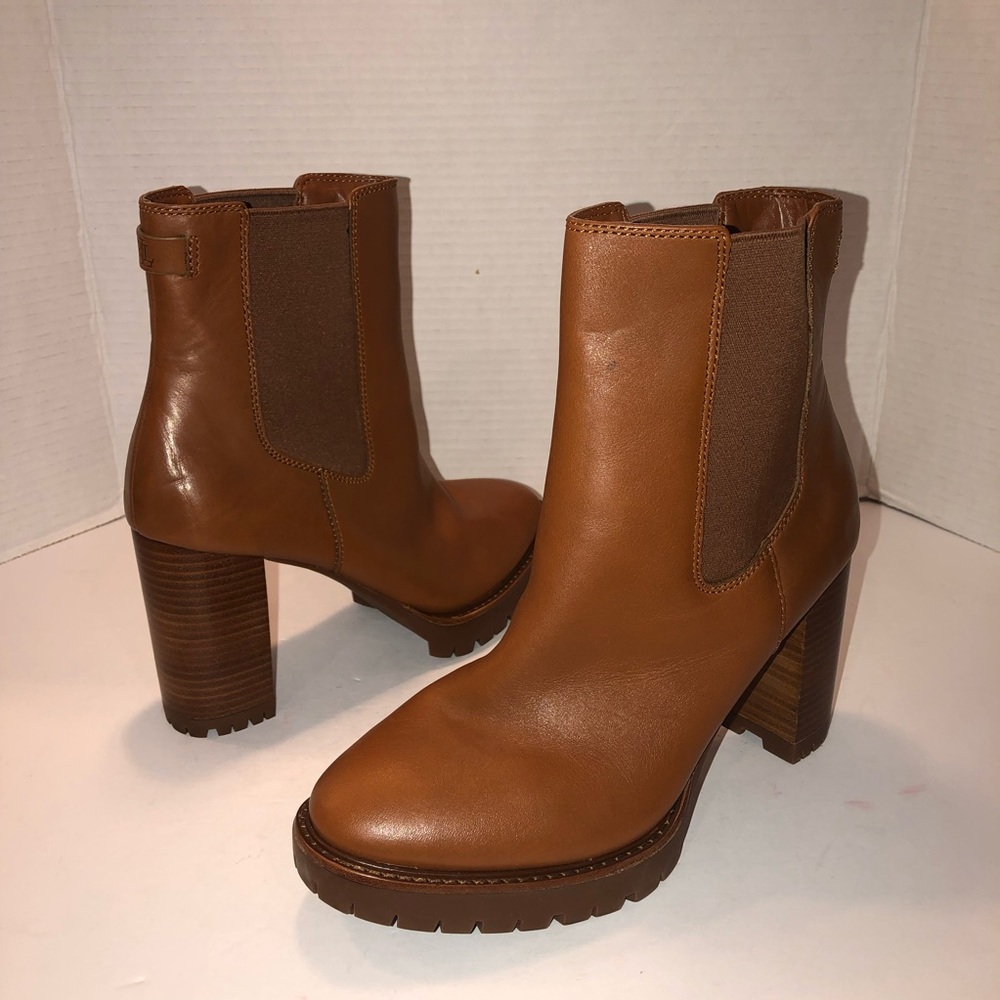 Ralph Lauren Brown Layne platform Ankle Boots